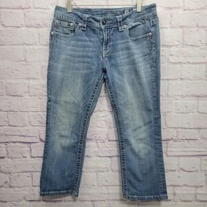 Miss Me Signature Cuffed Capri Jeans Womens 31x23 Y2k Denim Retro Festival